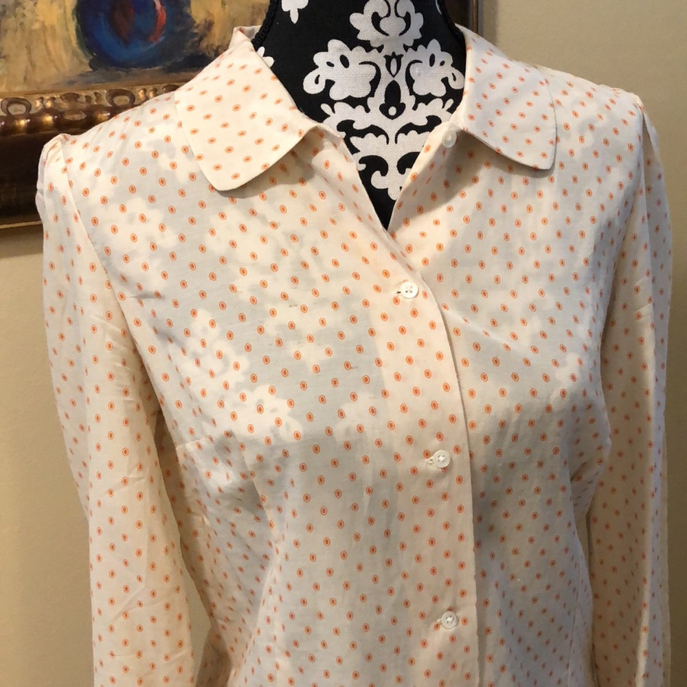 🐧Vintage Penguin Lightweight Cotton Silk long sleeve convert button cuffs blouse